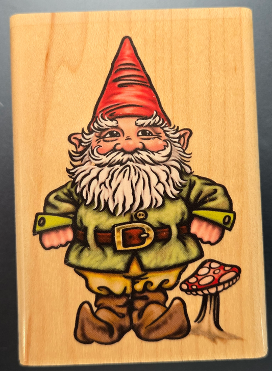 Gnorvin Gnome Wood Stamp