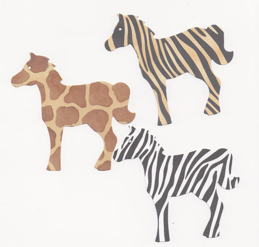 Animal Print Horse Die Cuts Set