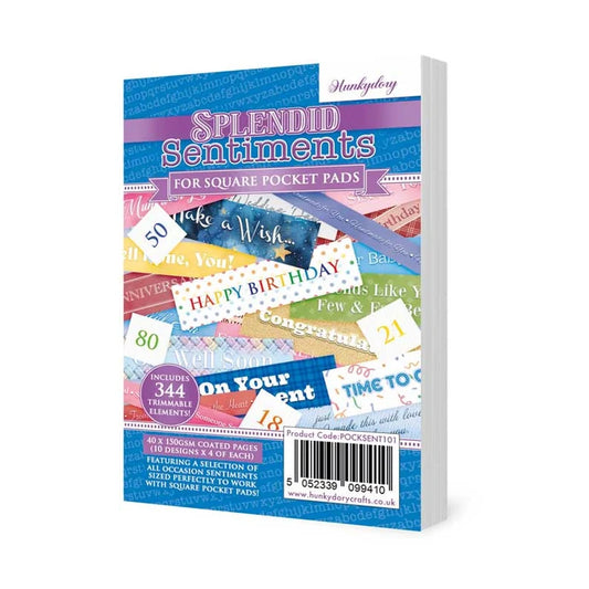 Hunkydory Splendid Sentiments Pocket Pad