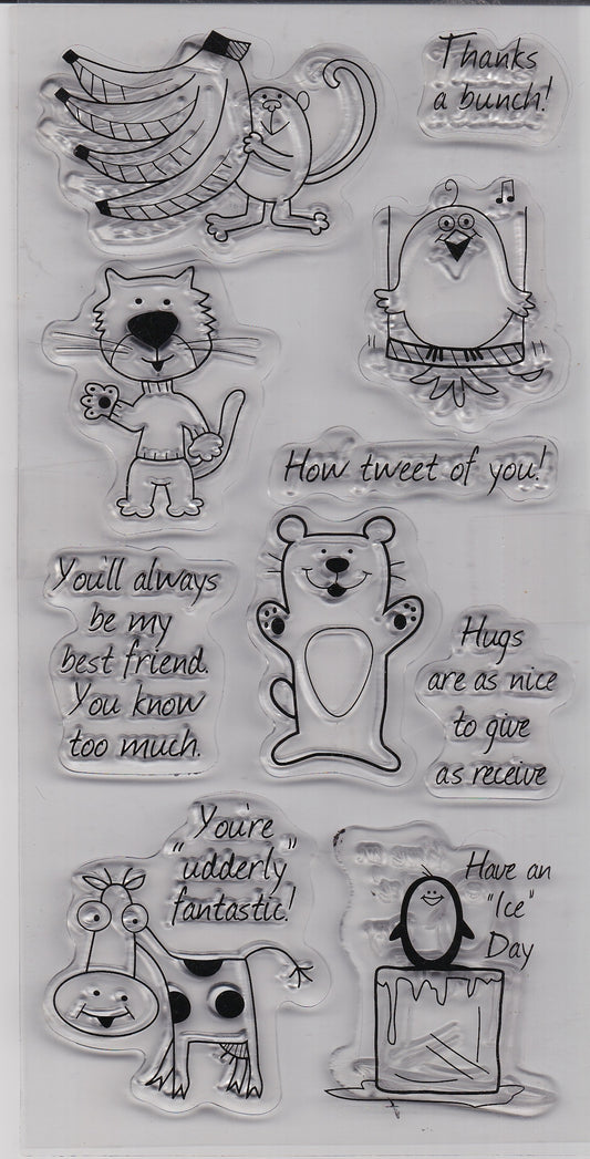 Friendly Characters Stamps by Inkadinkado