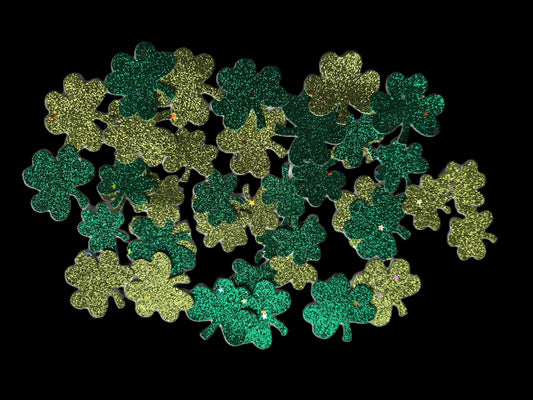 Glitter Shamrock Stickers