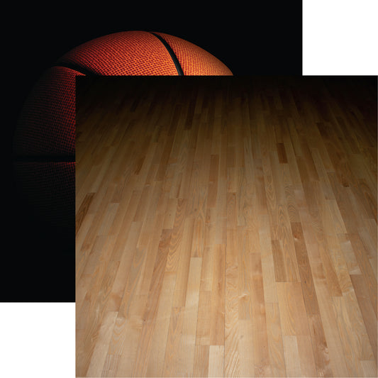 Hardwood Lets Play Basketball Womens Scrapbook Paper