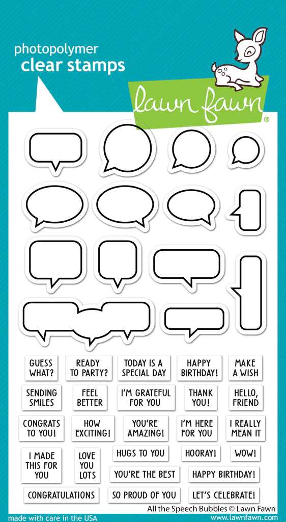 Lawn Fawn All the Speech Bubbles Stamp Set
