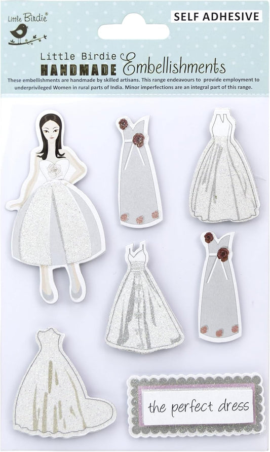 Little Birdie Happy Bride 3d Stickers