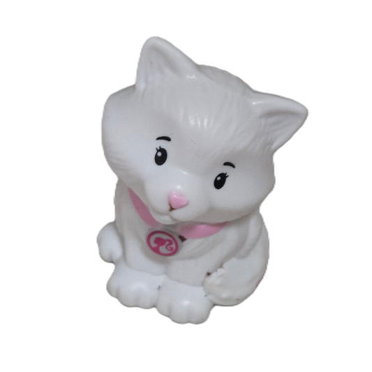 Little People Barbie White Cat Figure