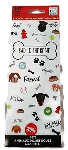 MAMBI Bad to the Bone dog Stickers Book