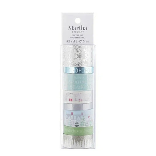 Martha Stewart Silver Christmas Winter Washi Tape