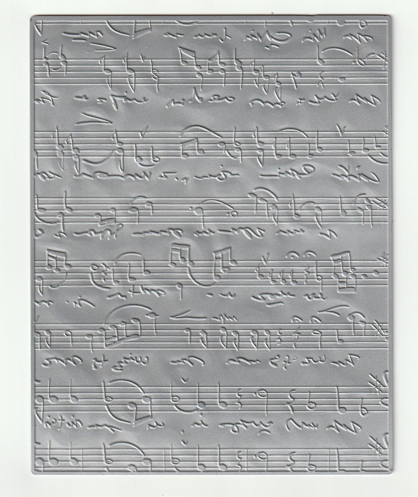 Metal Texture Plate - Double Sided Music Notes and Swirls