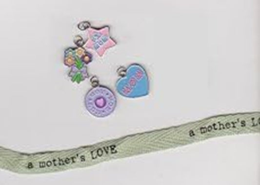 Mom Mother Charms and Ribbon Set