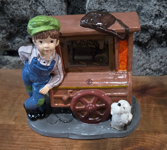 My Fair Lady Music Figurine Organ Grinder Boy and Dog