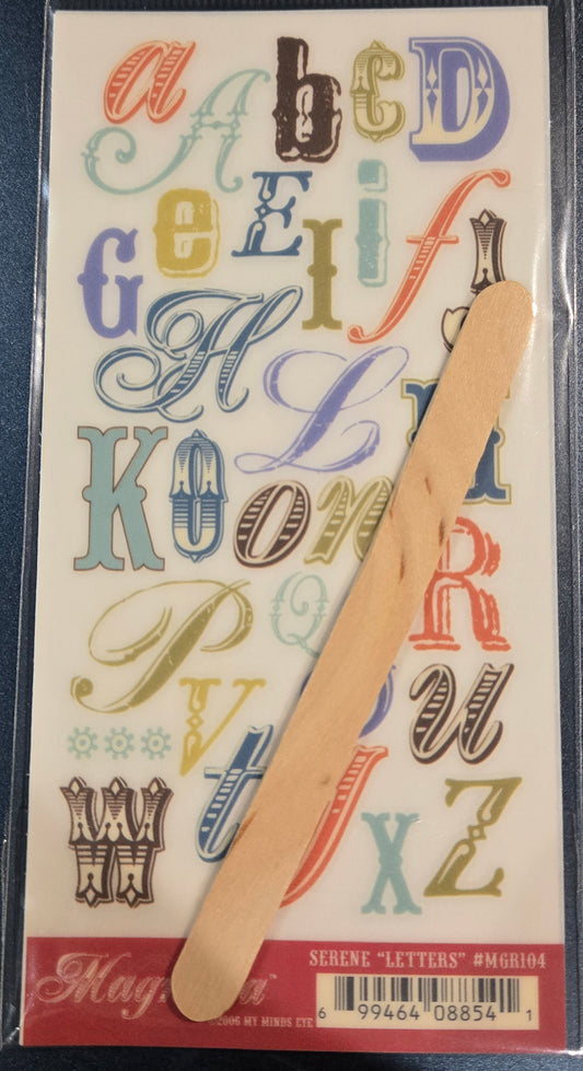 My Minds Eye Serene Letters RubOns