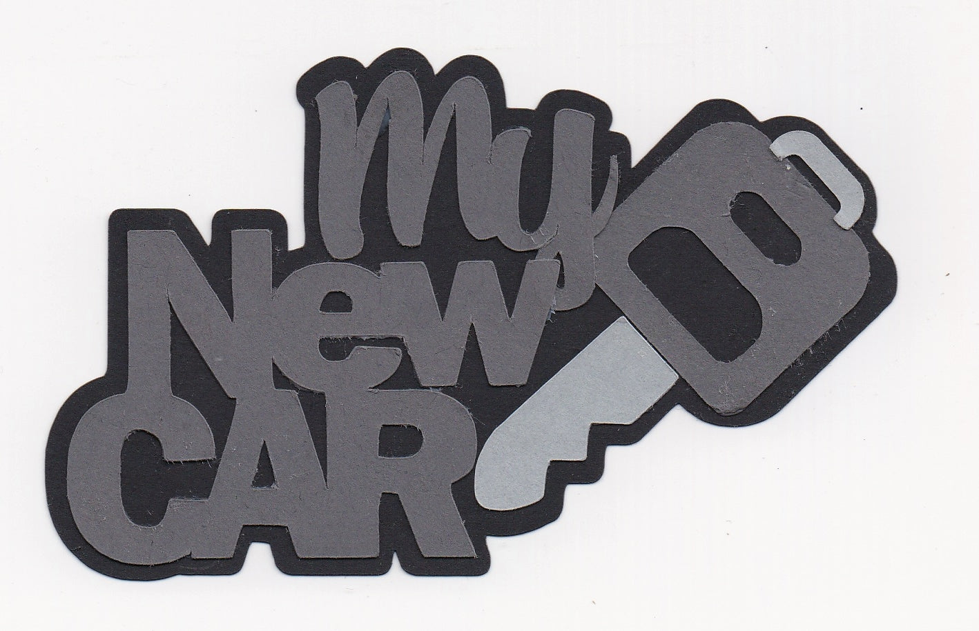 My New Car Scrapbook Paper Piecing Title