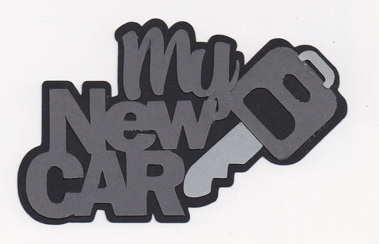 My New Car Scrapbook Paper Piecing Title