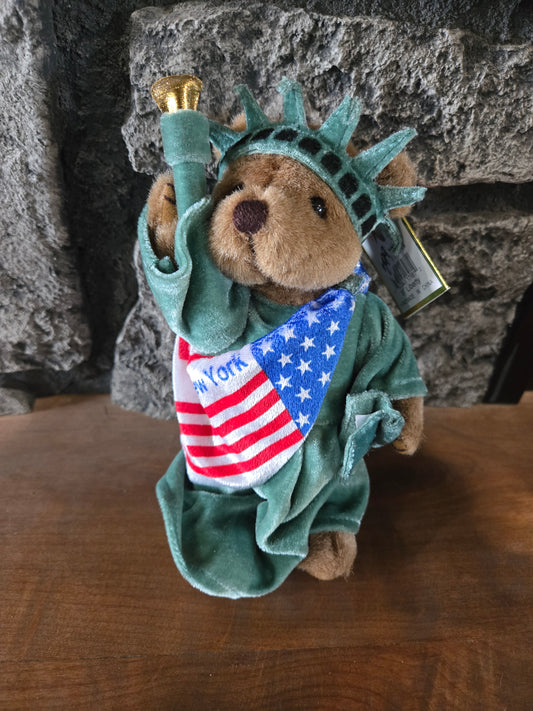NY Teddy Statue of Liberty Bear Brown