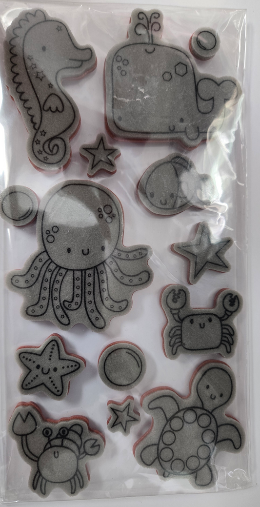 Ocean Animals Cling Stamp Set