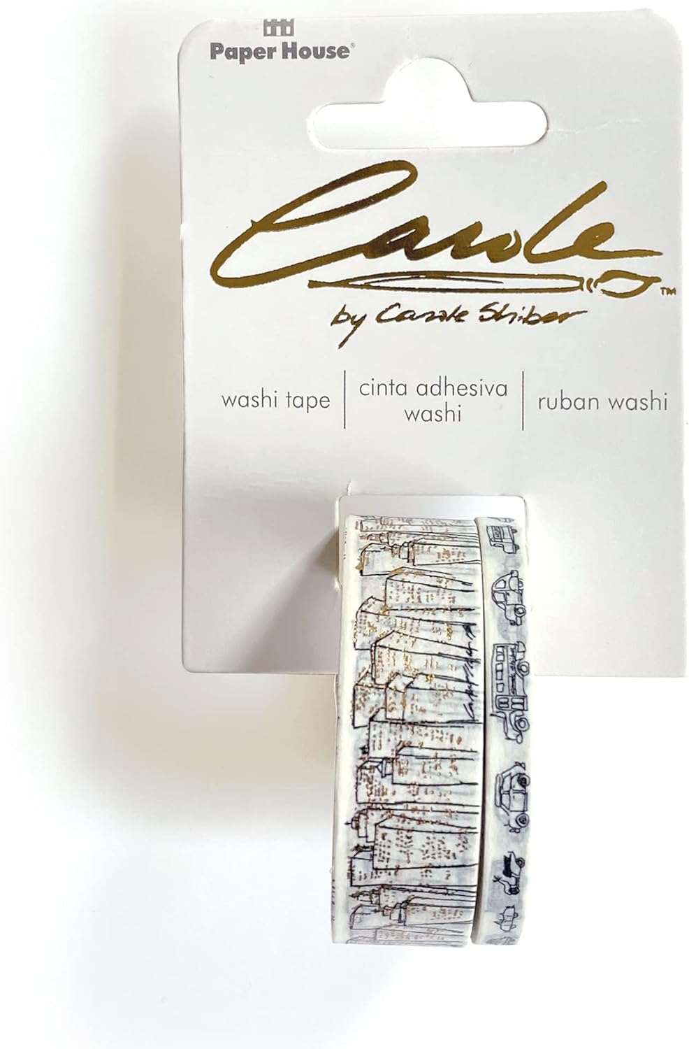 Carole Shiber Cityscape Set of 2 Foil Accent Washi Tape Rolls