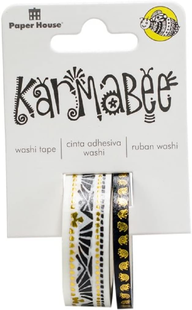Karambee Carved Canoes Set of 2 Foil Accent Washi Tape Rolls