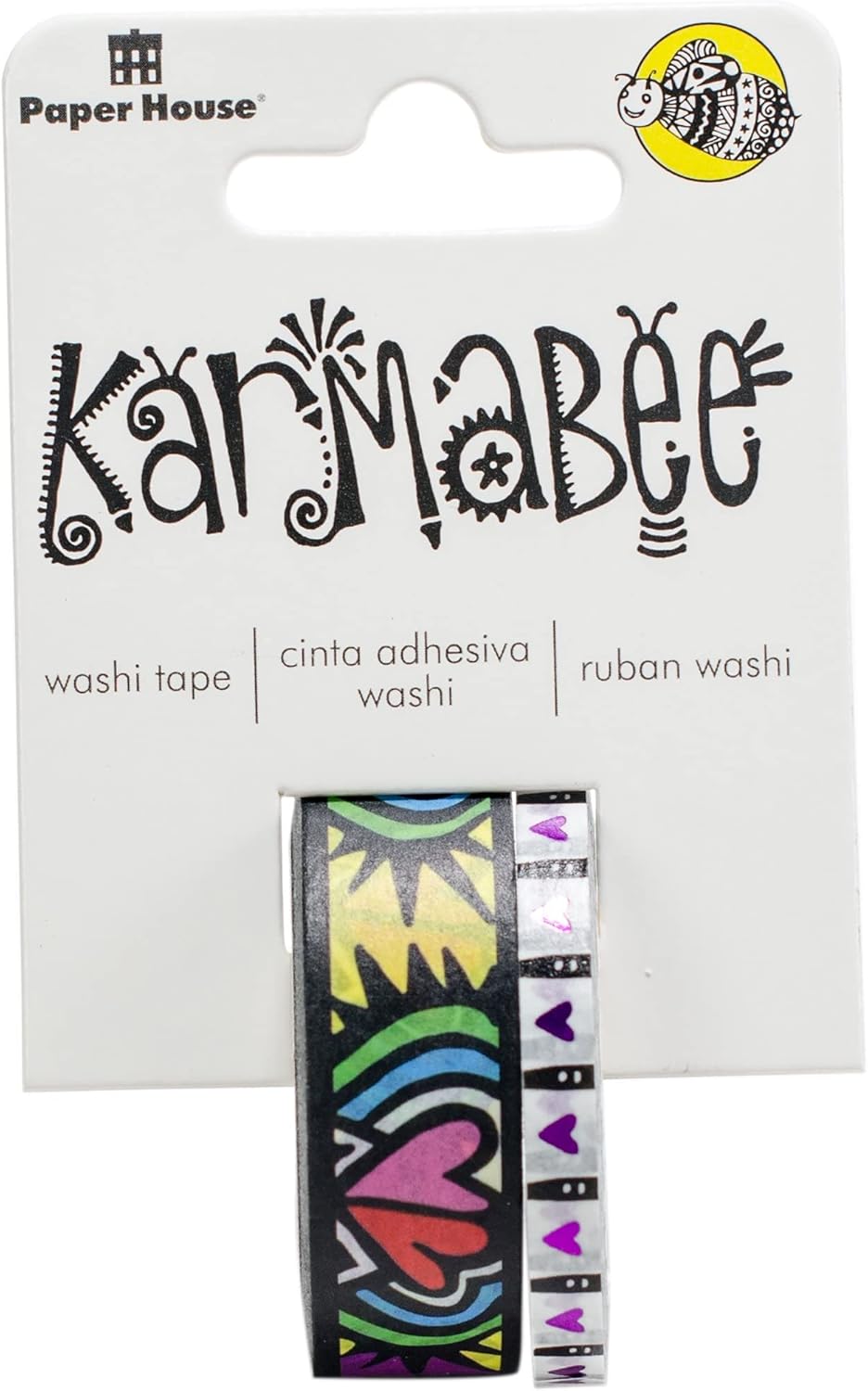 Karambee Joyful Hearts Set of 2 Foil Accent Washi Tape Rolls