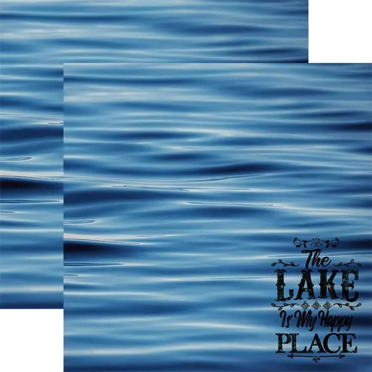 The Lake is my Happy Place Scrapbook Paper