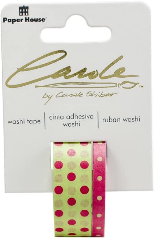 Perky Polka Dots Green & Fuchsia Washi Tape