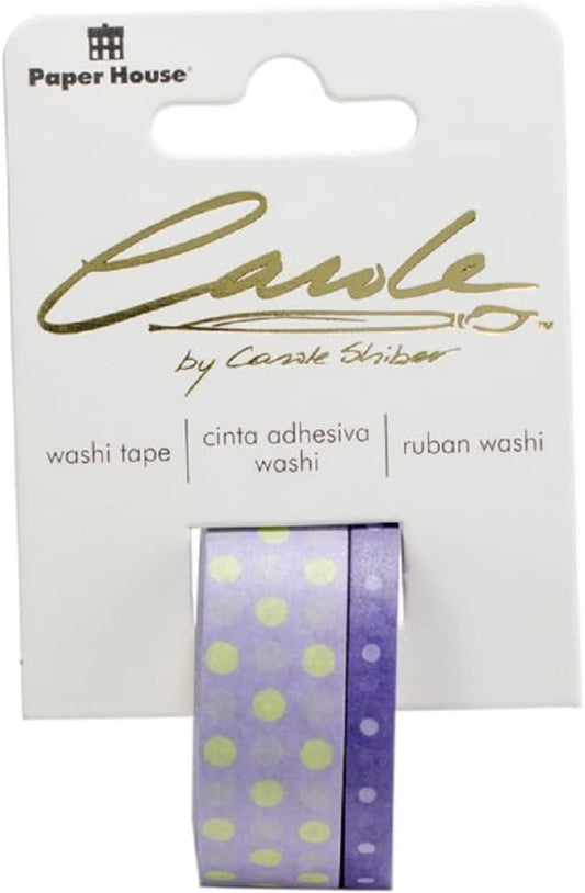 Perky Polka Dots Lavender & Green Washi Tape