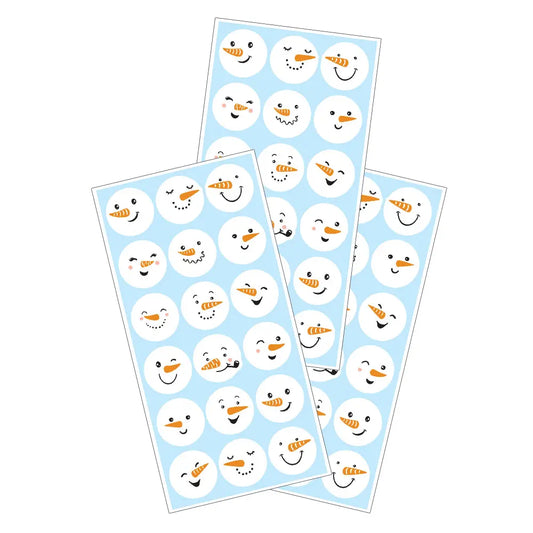 Snowman Faces Stickers