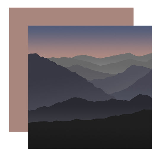 Brown Atmospheric Mountains Scrapbook Paper