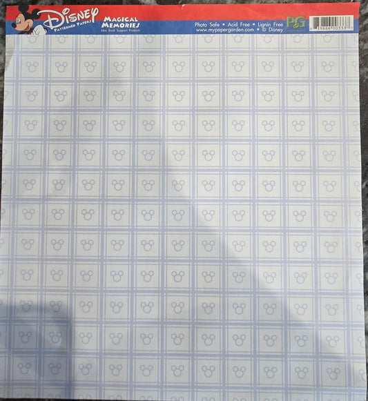 Disney Mickey Mouse Light blue Pattern Paper