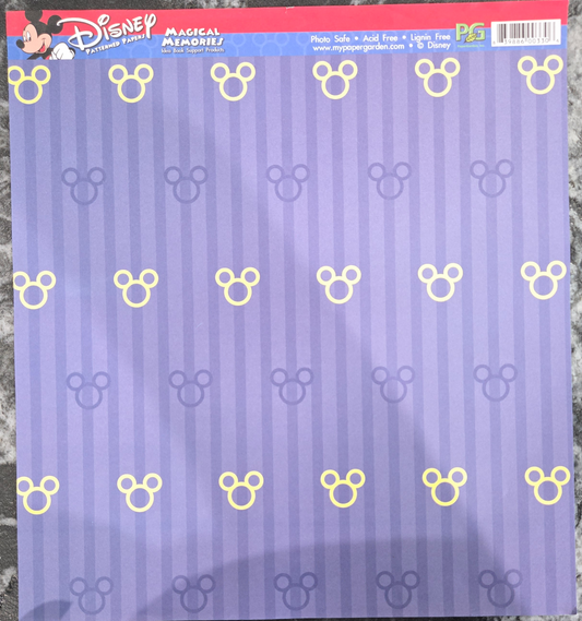 Blue Mickey Mouse Patterned Paper