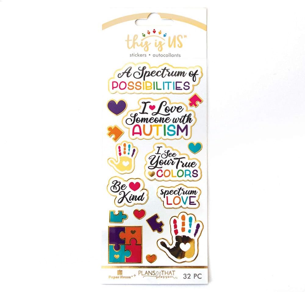 Paper House Autism Foiled Stickers
