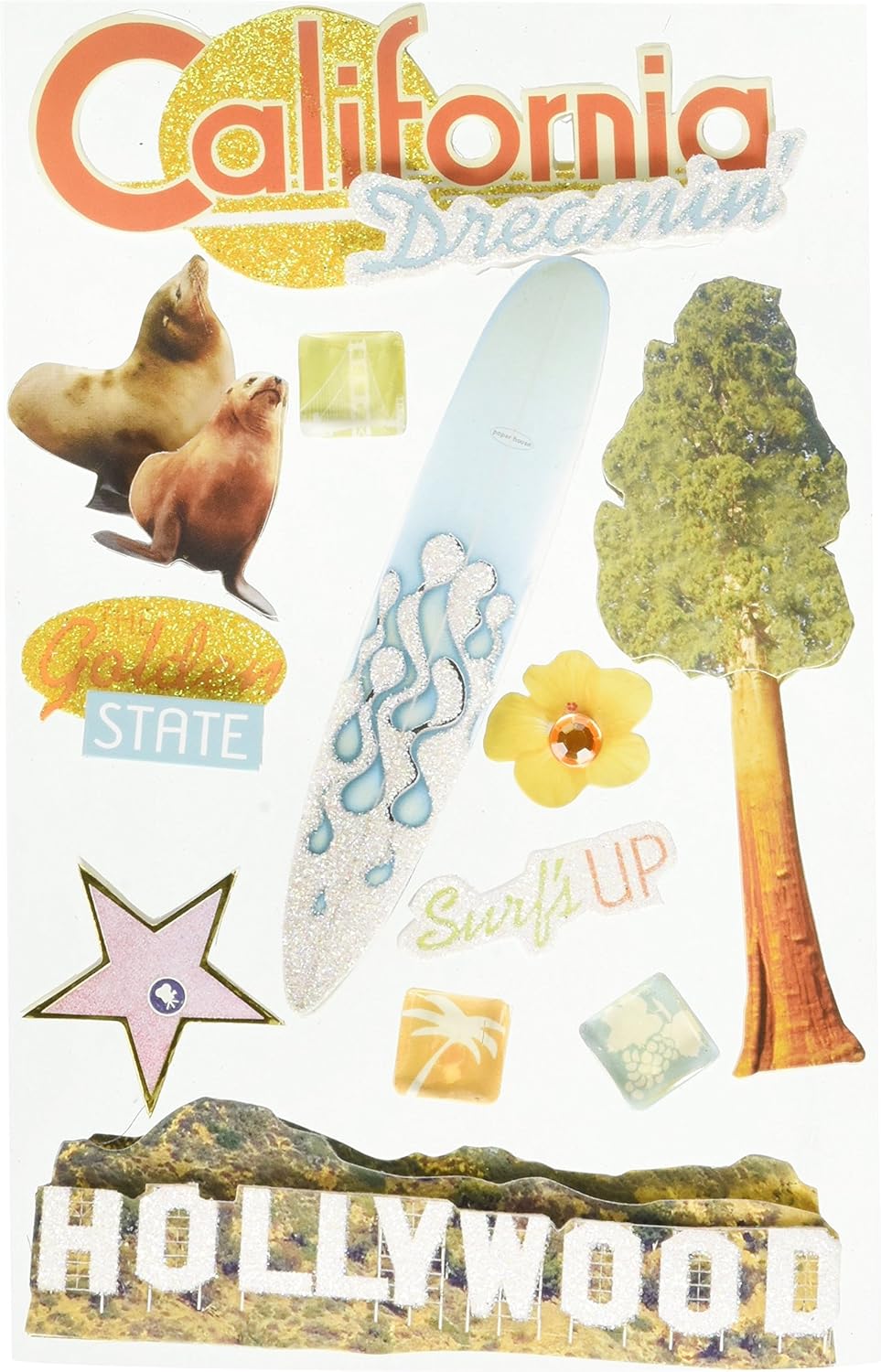 Paper House California 3d Stickers