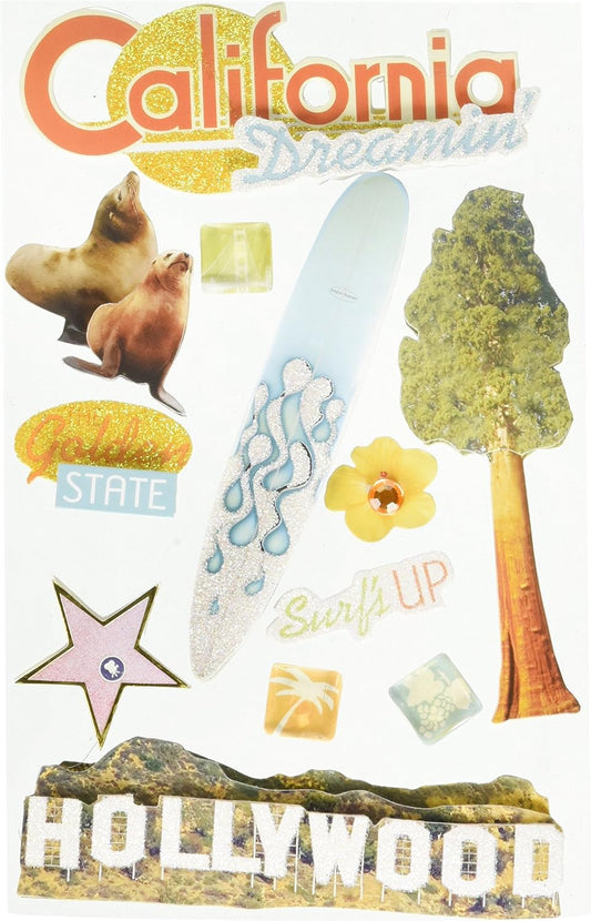 Paper House California 3d Stickers