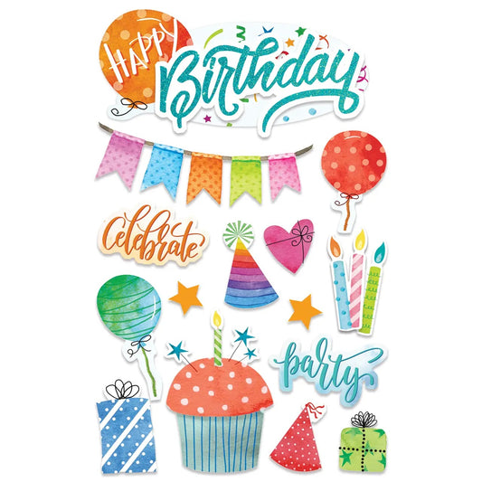 Birthday Celebration 3d Stickers