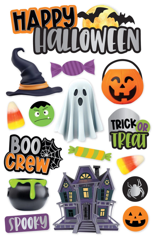 Paper House Happy Halloween 3d Stickers