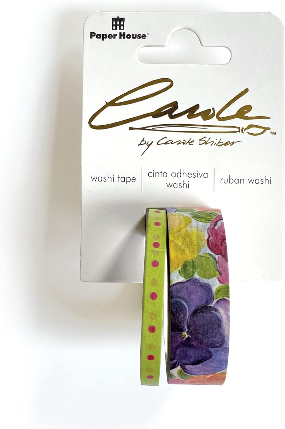 Painted Pansies Set of 2 Foil Accent Washi Tape Rolls