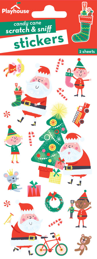 Candy Cane Christmas Scratch N Sniff Stickers