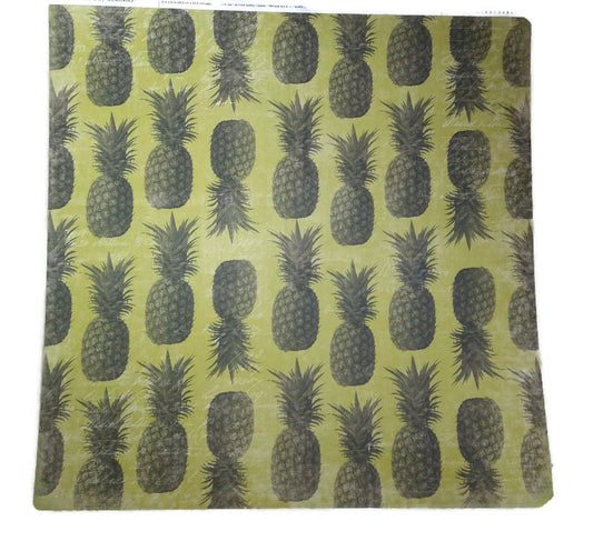 Tropical Pineapple Scrapbook Paper