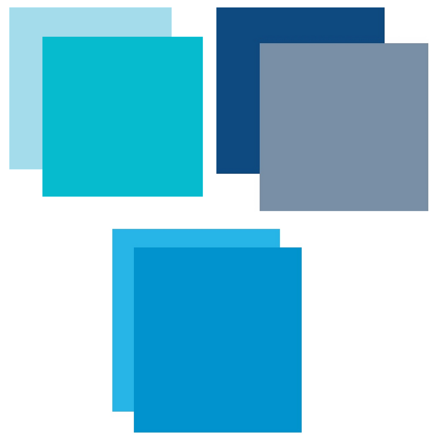 Blue Solid Cardstock Assortment Set