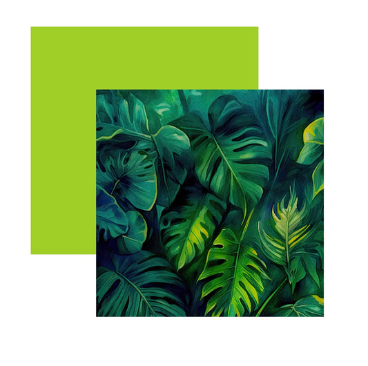 Watercolor Jungle Scrapbook Paper