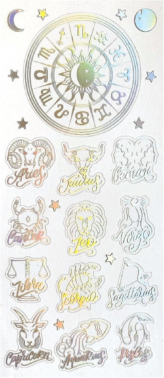 Foiled Astrology Zodiac Signs Stickers