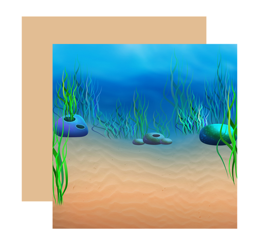 Aquarium Background Style 1 Scrapbook Paper