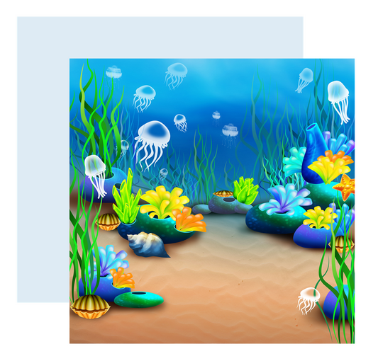 Aquarium Background #2 Scrapbook Paper