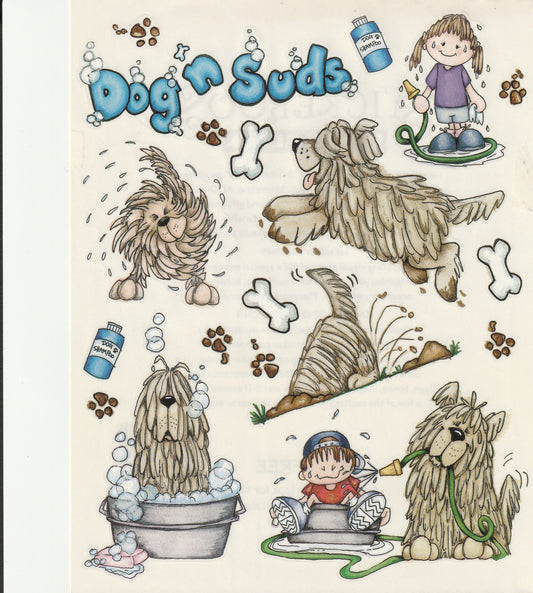 Dog 'n Suds Sticker Sheet by Penny Black