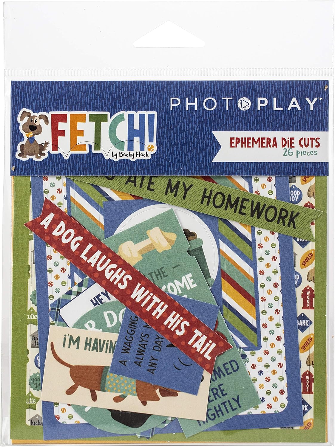 Fetch Dog Ephemera Die Cut Set