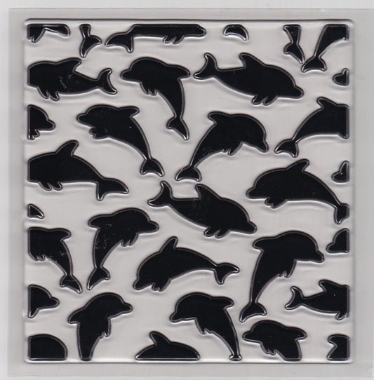 Dolphin Background Stamp