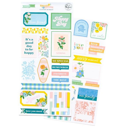Pinkfresh Flower Market Cardstock Stickers