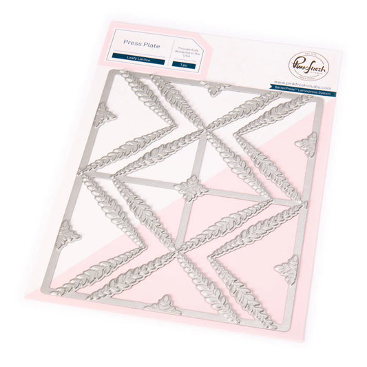 Pinkfresh Leafy Lattice Press Plate
