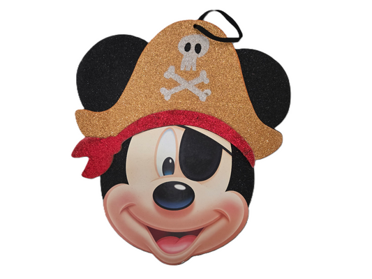 Pirate Mickey Mouse Wood Hanging Decor