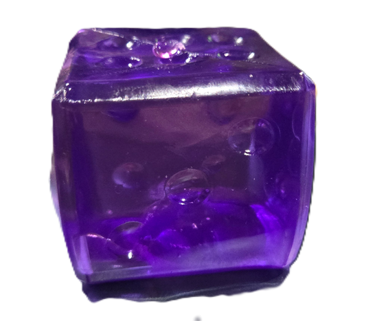 Squishy Stress Buster Purple Dice Cube