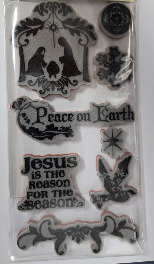 Nativity Religious Cling Stamp Set